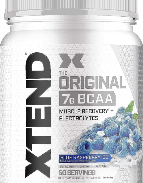 Original BCAA Powder Blue Raspberry Ice | Sugar Free Post Workout Muscle Recovery Drink with Amino Acids | 7g BCAAs for Men & Women | 50 Servings